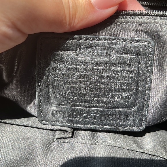 Coach black leather monogram tote - Picture 5 of 5